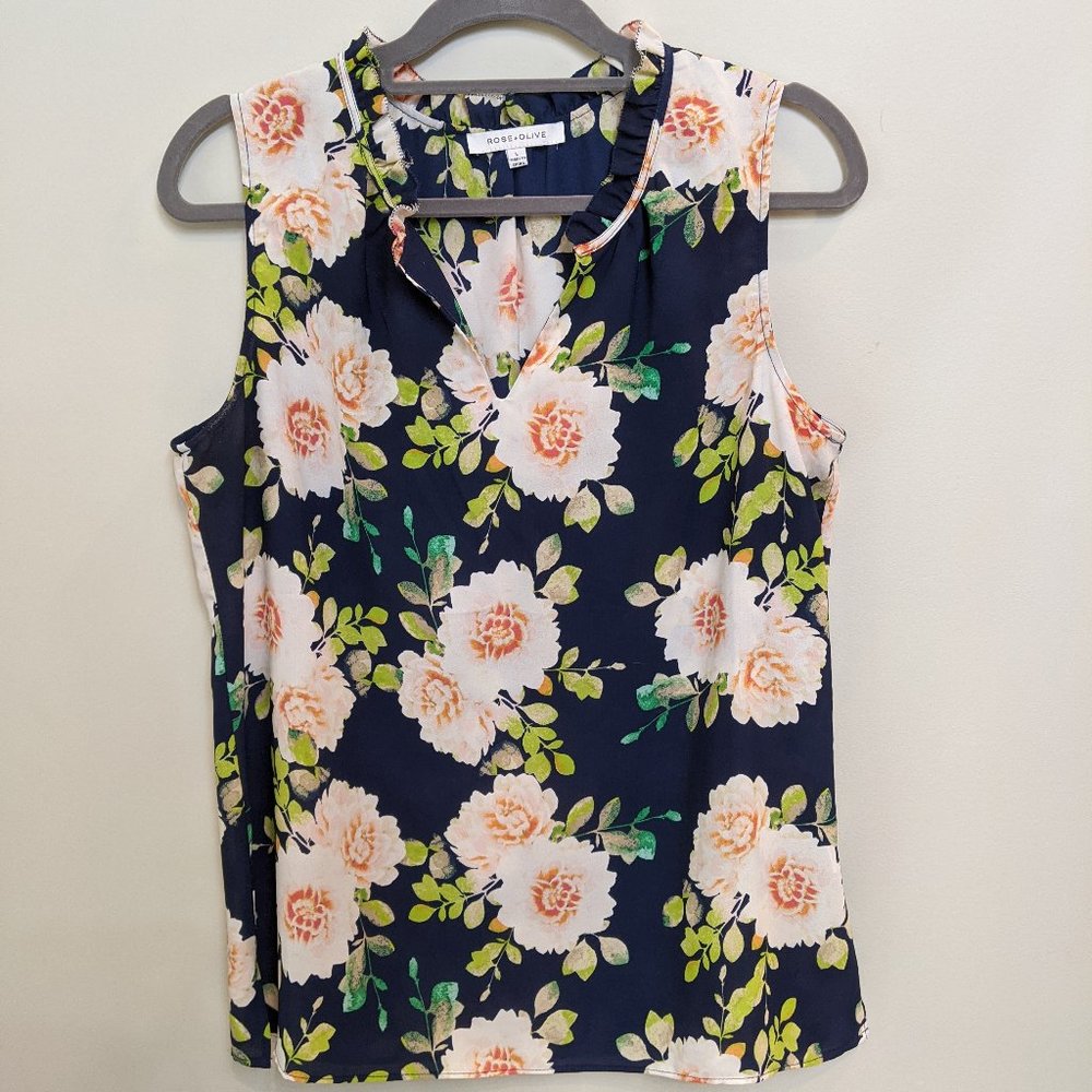 Rose+Olive Floral Tank